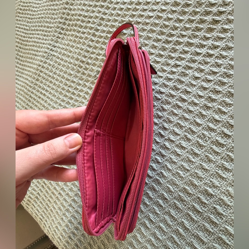 Coach pink leather wristlet double zip wallet - Picture 10 of 12